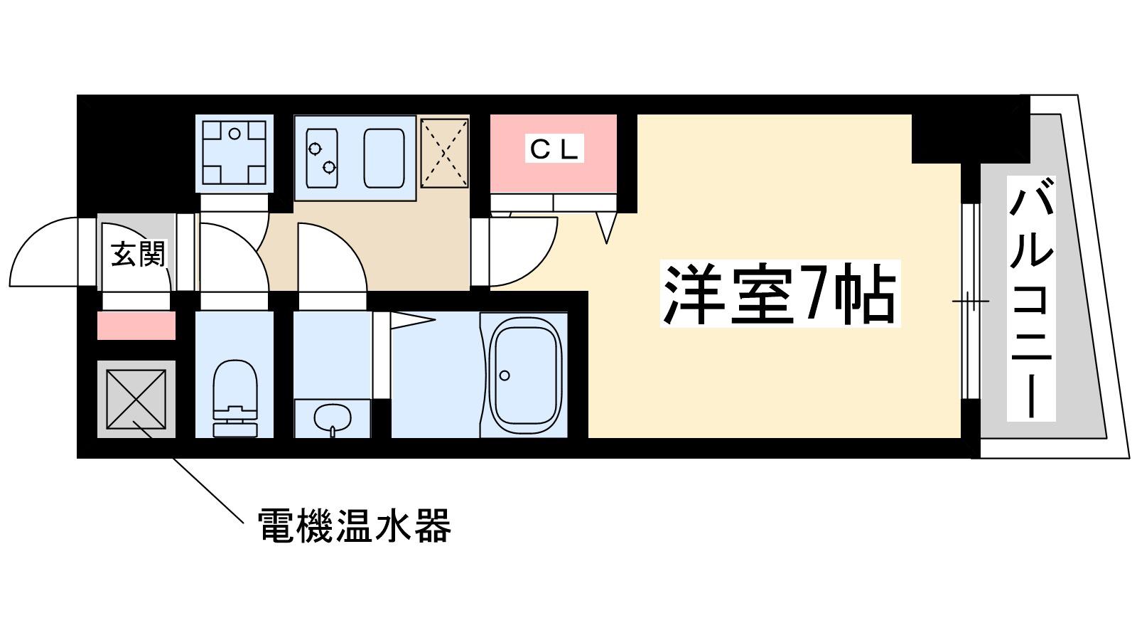 セレニテ新大阪カルム(1K/5階)の間取り写真