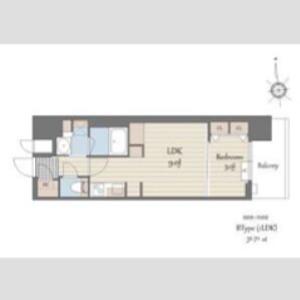 S-RESIDENCE天満橋AR(1LDK/9階)の間取り写真