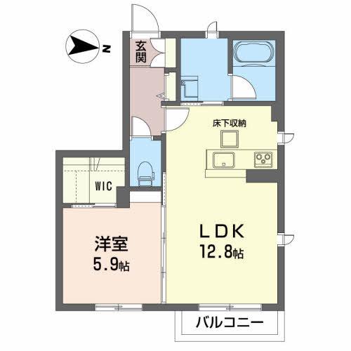 ALFLAT利府町菅谷(1LDK/1階)の間取り写真