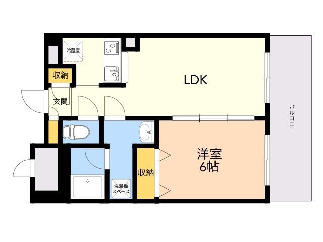 ラ・ペール・モリ(1LDK/6階)の間取り写真