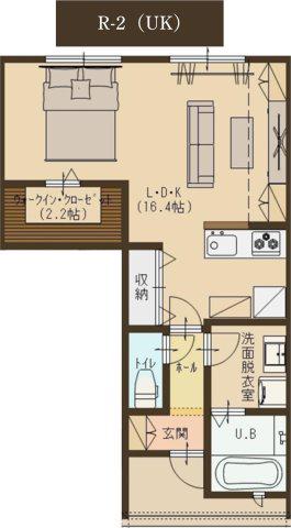 ユーソニアン柏崎・松波A(1K/1階)の間取り写真