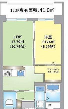 BONHEUR CHAMBRE うむさ(1LDK/4階)の間取り写真