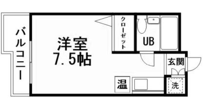 ホワイトパレス京町(ワンルーム/5階)の間取り写真