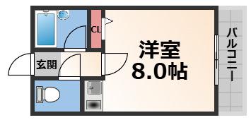 SOLARLS(ワンルーム/2階)の間取り写真