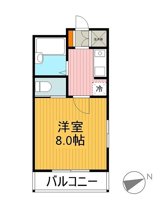 アーバン塩釜(1K/3階)の間取り写真