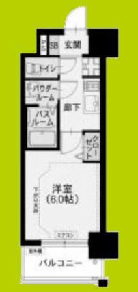 スプランディッド新大阪ウエスト(1K/4階)の間取り写真