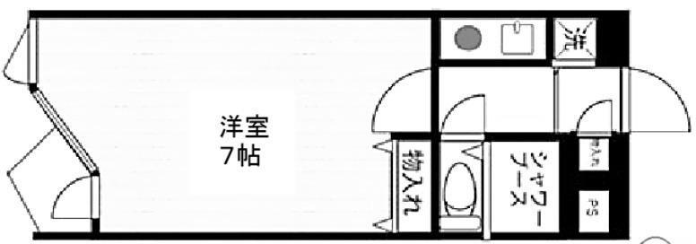 デトムワン東山レディース(1K/4階)の間取り写真
