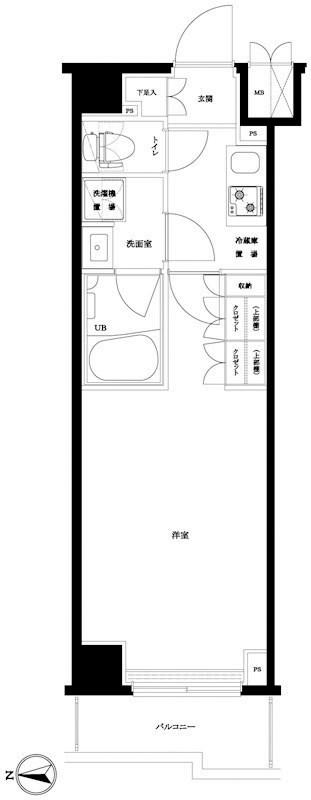 ルーブル大島参番館(1K/2階)の間取り写真