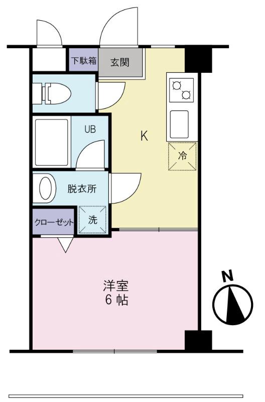 セカンドコーポ光和(1K/2階)の間取り写真