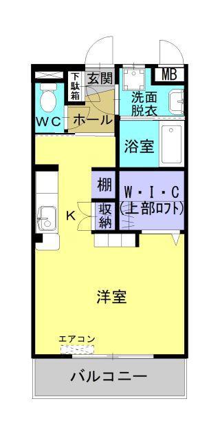 MILKY WAY(ワンルーム/3階)の間取り写真