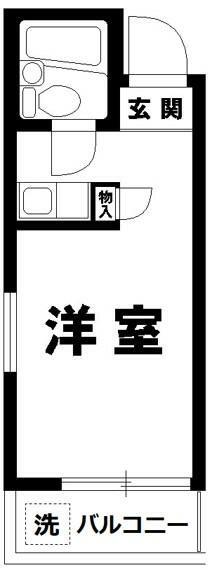 ハイシティ自由が丘(ワンルーム/4階)の間取り写真
