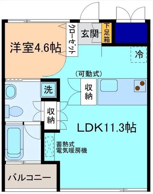 茶屋町APARTMENT(1LDK/3階)の間取り写真
