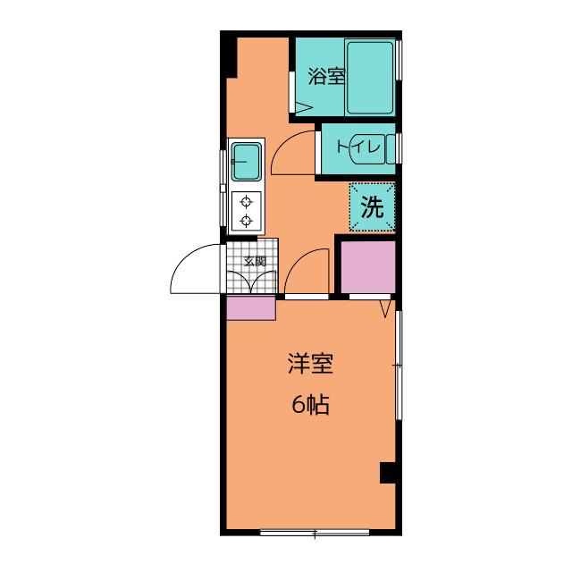 榎本マンション(1K/3階)の間取り写真
