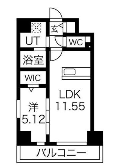 LIVEFLAT吹上(1LDK/5階)の間取り写真