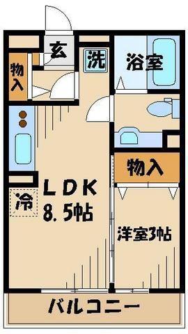 クレセントコートKAY(1LDK/3階)の間取り写真
