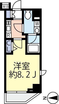 グランヴァン大島(1K/10階)の間取り写真