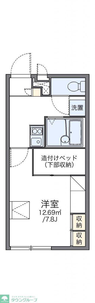 レオパレス天神林II(1K/1階)の間取り写真