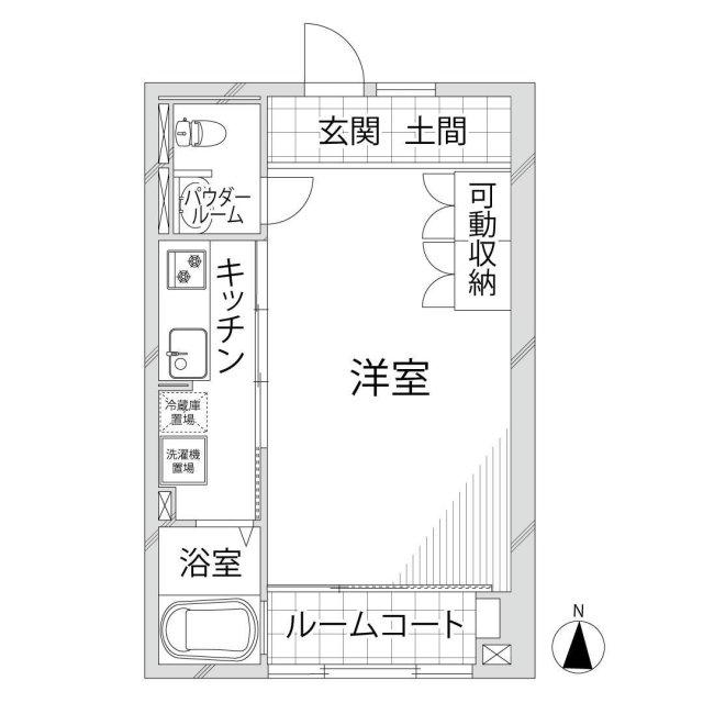 レトアFC(ワンルーム/2階)の間取り写真