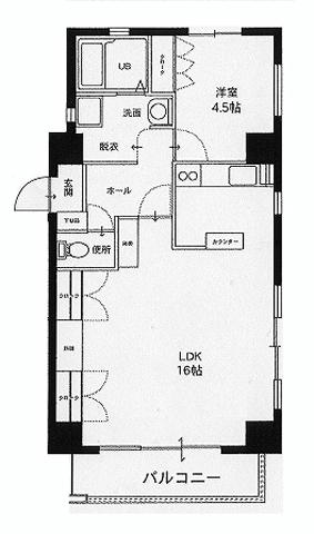 アルコ11(1LDK/4階)の間取り写真