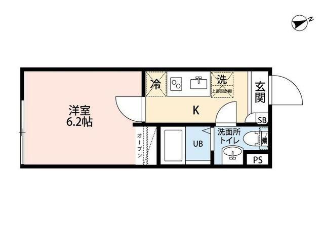 エーテラス赤羽(1K/3階)の間取り写真