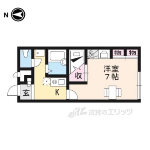 レオパレスサニーヒル(1K/1階)の間取り写真