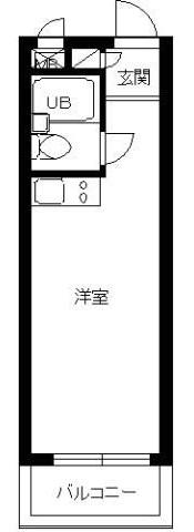 スカイコート新宿第2(ワンルーム/3階)の間取り写真