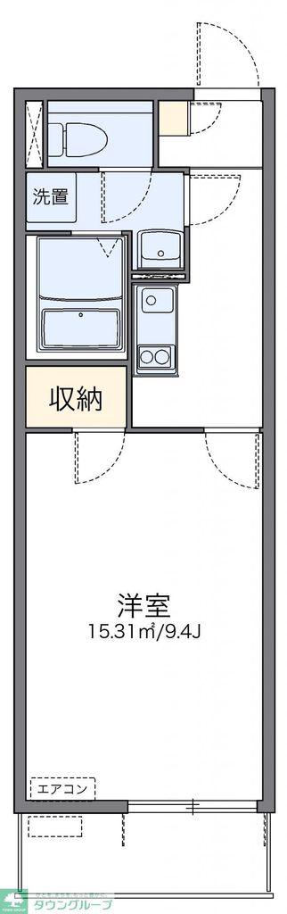 レオネクスト新城(1K/2階)の間取り写真