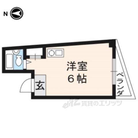 GREENCITY清水(ワンルーム/4階)の間取り写真