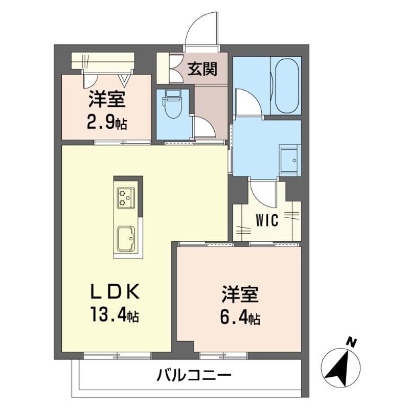 EPIC(2LDK/1階)の間取り写真