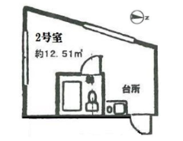 ZF1ビル(ワンルーム/5階)の間取り写真