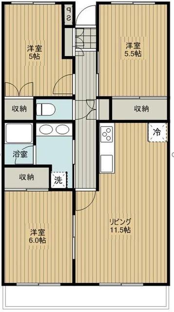 プローブ大宮(3LDK/1階)の間取り写真