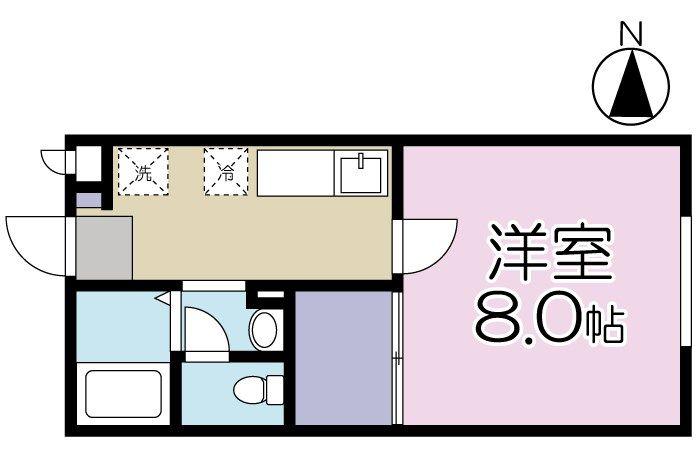 SUN FLATS サンフラッツ(1K/2階)の間取り写真