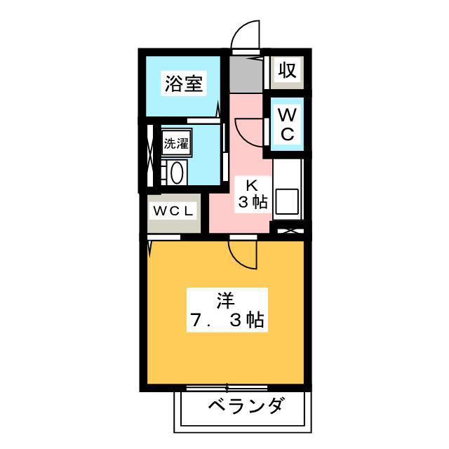 ル・ソレイユS(1K/1階)の間取り写真