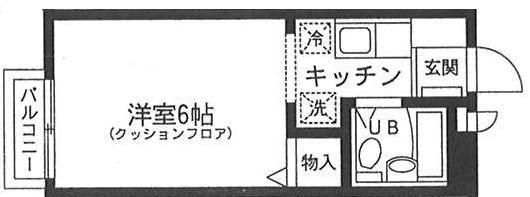 ボニート(1K/1階)の間取り写真