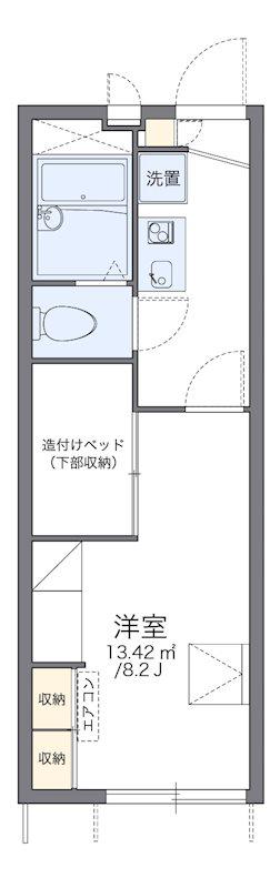レオパレスコスモM1(1K/1階)の間取り写真