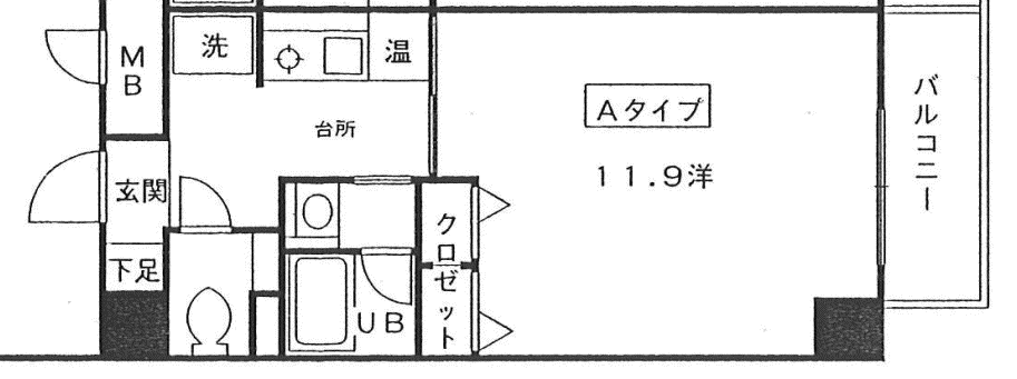 メゾン富士見(1K/3階)の間取り写真