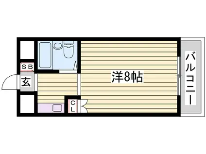 グリーンハイツ梅ヶ谷(ワンルーム/4階)の間取り写真