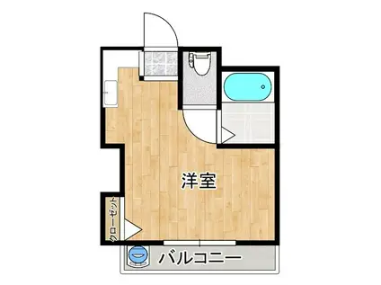 パラシオンミユキ(ワンルーム/2階)の間取り写真