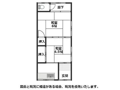 泉南文化(2DK/2階)の間取り写真