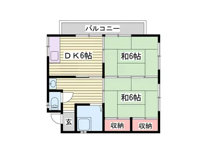 コーポ井上(2DK/3階)の間取り写真