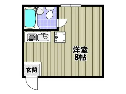浅井ビル(ワンルーム/3階)の間取り写真