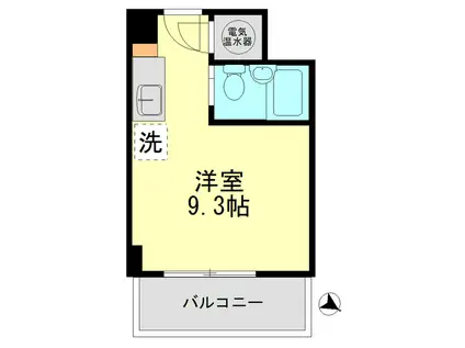 オリエント赤坂(ワンルーム/9階)の間取り写真