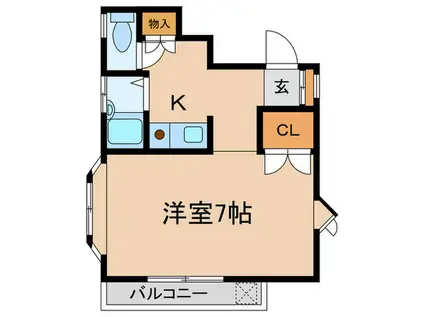 KT本郷(1K/3階)の間取り写真