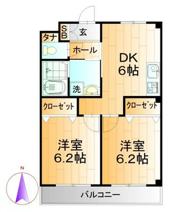 ノールカーサ 1階階 間取り