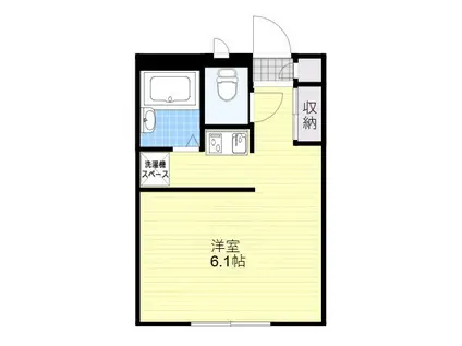 ミストラル西庄(1K/1階)の間取り写真