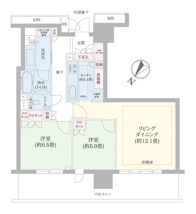 ブランズタワー豊洲 26階階 間取り