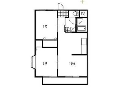 レジデンスRS(2LDK/2階)の間取り写真