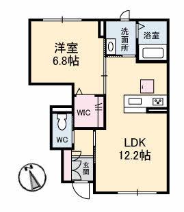グラン・ノワ(1LDK/1階)の間取り写真
