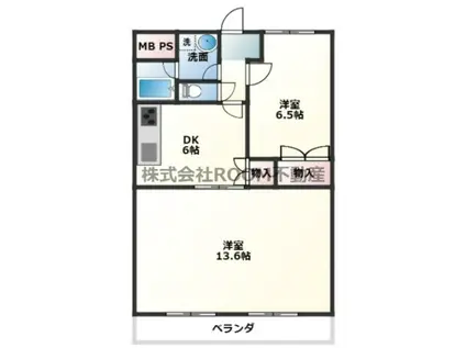 清藤マンション(2DK/1階)の間取り写真
