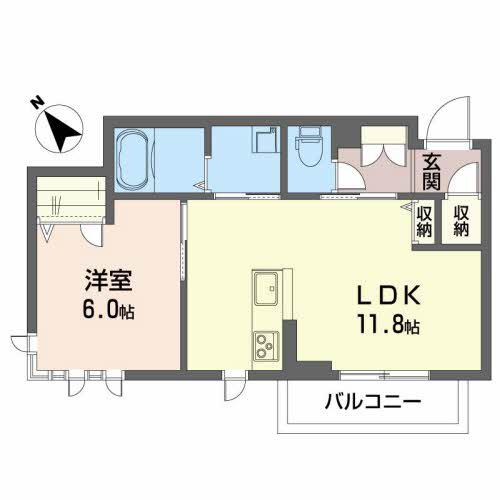 ベレオヴァンベール(1LDK/3階)の間取り写真
